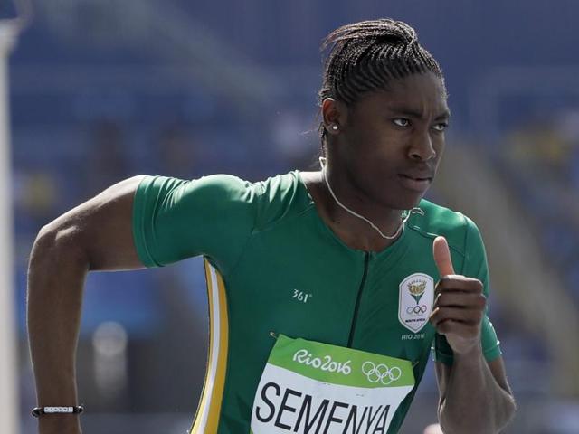 South Africa's Caster Semenya (right) competes in the women's 800-metre heat at the Olympic stadium in Rio de Janeiro on Wednesday. (AP) South Africa's Caster Semenya (right) competes in the women's 800-metre heat at the Olympic stadium in Rio de Janeiro on Wednesday. (AP)