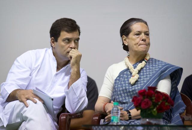 New Delhi, India - Dec. 19, 2015: Congress President Sonia Gandhi and Vice President Rahul Gandhi come out of Patiala House court after the court granted bail to both the leaders in National Herald Case, in New Delhi, India, on Saturday, December 19, 2015. (Photo by Sushil Kumar/ Hindustan Times) (HT File Photo) New Delhi, India - Dec. 19, 2015: Congress President Sonia Gandhi and Vice President Rahul Gandhi come out of Patiala House court after the court granted bail to both the leaders in National Herald Case, in New Delhi, India, on Saturday, December 19, 2015. (Photo by Sushil Kumar/ Hindustan Times) (HT File Photo)