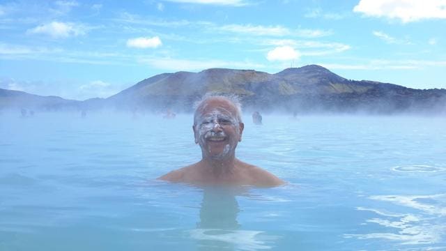 Arun Sabnis has visited 75 countries and more than 575 cities across the seven continents. (In picture) Sabnis taking a dip at a geothermal spa in Iceland Arun Sabnis has visited 75 countries and more than 575 cities across the seven continents. (In picture) Sabnis taking a dip at a geothermal spa in Iceland