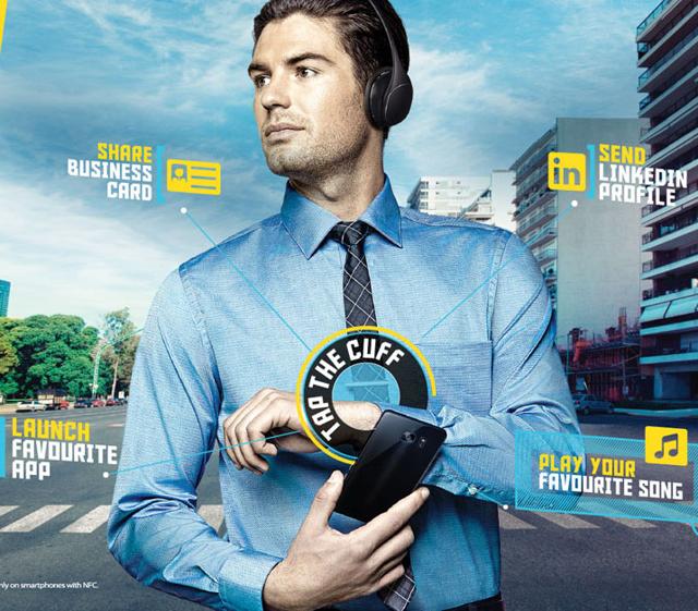 Arrow’s ‘smart shirt’ has a NFC chip embedded in its cuff Arrow’s ‘smart shirt’ has a NFC chip embedded in its cuff