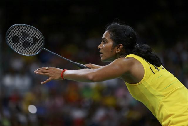 Sindhu readies to receive a serve from Carolina Marin. (Reuters Photo) Sindhu readies to receive a serve from Carolina Marin. (Reuters Photo)