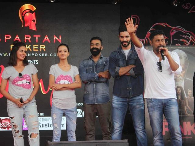 After Te3n which released in June 2016, the veteran actor is gearing up for his next release, Pink. Producer Shoojit Sircar reacts during the song promotion of the film at Mithibai College Umang Festival 2016 in Mumbai on August 17, 2016 (IANS) After Te3n which released in June 2016, the veteran actor is gearing up for his next release, Pink. Producer Shoojit Sircar reacts during the song promotion of the film at Mithibai College Umang Festival 2016 in Mumbai on August 17, 2016 (IANS)
