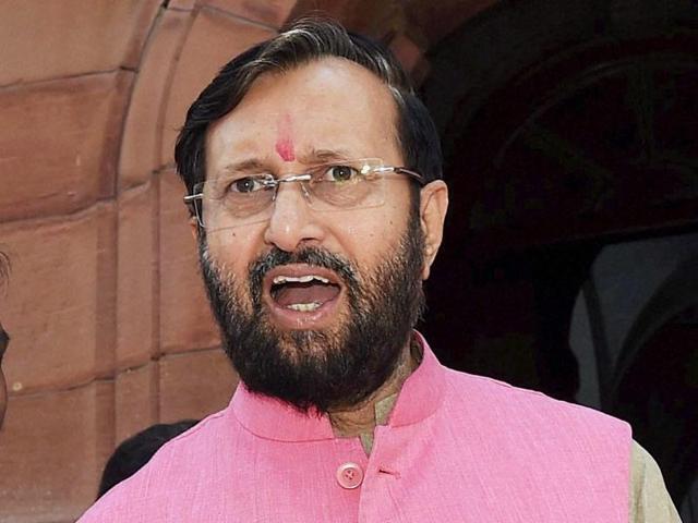 Union HRD minister Prakash Javadekar comes out of Parliament in New Delhi. (PTI File Photo) Union HRD minister Prakash Javadekar comes out of Parliament in New Delhi. (PTI File Photo)