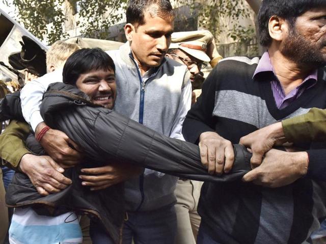Jawaharlal Nehru University student leader Kanhaiya Kumar was booked for allegedly shouting anti-national slogans at an event in New Delhi. (Virendra Singh Gosain/HT File) Jawaharlal Nehru University student leader Kanhaiya Kumar was booked for allegedly shouting anti-national slogans at an event in New Delhi. (Virendra Singh Gosain/HT File)