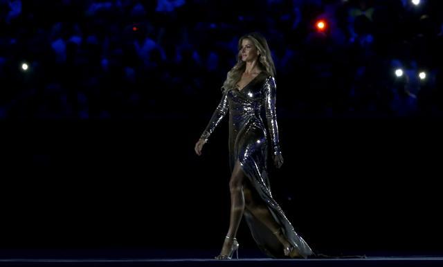 Brazilian top model Gisele Bundchen takes part in the opening ceremony. (Reuters) Brazilian top model Gisele Bundchen takes part in the opening ceremony. (Reuters)