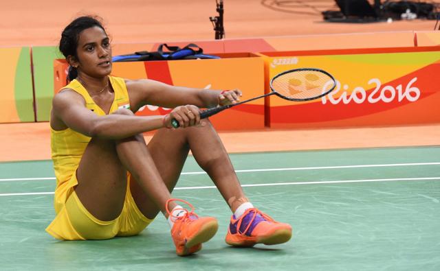 India's PV Sindhu looks dejected after she lost against Spain's Carolina Marin. (PTI Photo)