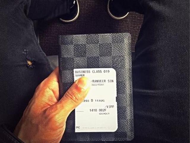 When it all started. Ranveer as he boards the plane for a holiday that he and all of us will remember for a long, long time. (Instagram/Ranveer Singh)