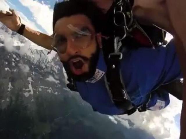 Though away on an exotic holiday, Ranveer did not forget to wish fellow Indians on Independence Day and gave a different meaning to freedom as he posted a video of himself on Instagram paragliding in Swiss Alps. (Instagram/Ranveer Singh)