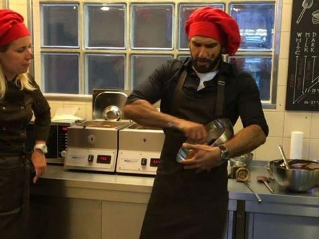 Switzerland his known for its chocolates. Can Ranveer Singh go there and not find out how it’s made? Naaaah! (Instagram/Ranveer Singh)