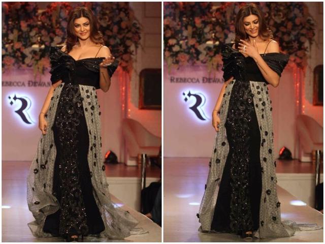 And as she walked the ramp for Rebecca Dewan, a designer label in Mumbai, her outfit certainly delivered drama and sex appeal in spades. (PTI)