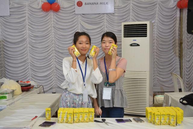 Banana milk was a highly recommended favorite at the Korean Food Festival. (Sharanya Gopinathan) Banana milk was a highly recommended favorite at the Korean Food Festival. (Sharanya Gopinathan)