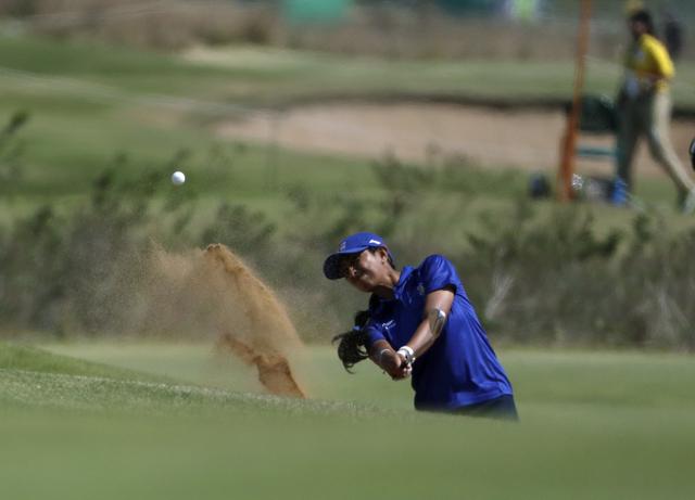 The Bengaluru girl continued her dominance in the second round as well, where she carded a second straight three-under 68 to be tied eighth. (AP)