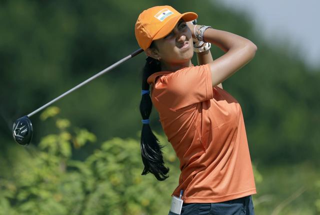 The 18-year- old got off to a flier in the first round, carding a score of 68. (AP)