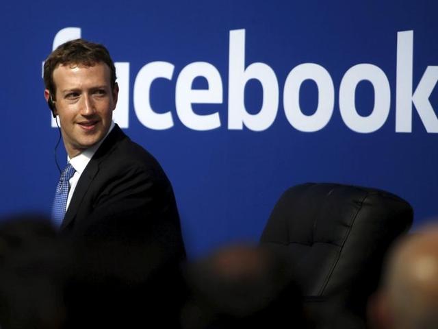 Facebook CEO Mark Zuckerberg is seen on stage during a town hall at Facebook's headquarters in Menlo Park. (REUTERS File)