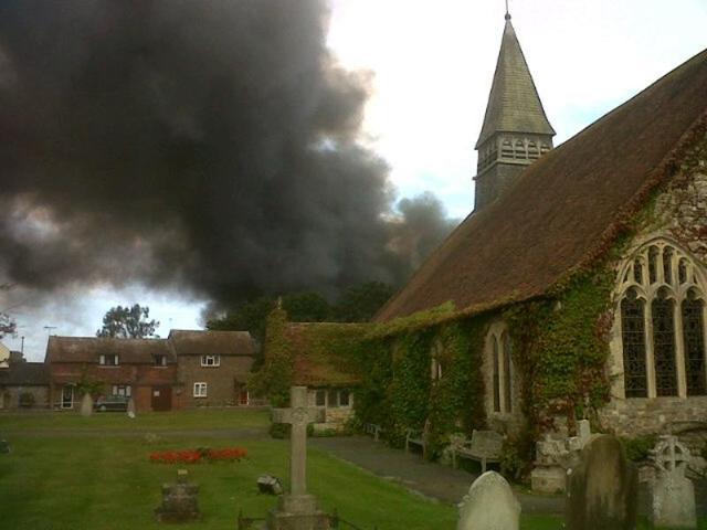 More than 75 firefighters tackled the blaze at Selsey Academy in School Lane in West Sussex. (Photo credit: @HeartSussexNews) More than 75 firefighters tackled the blaze at Selsey Academy in School Lane in West Sussex. (Photo credit: @HeartSussexNews)