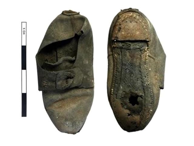 A 300-year-old shoe has been found in the wall of a room in St. John’s College at Britain’s University of Cambridge that was likely put there to bring luck and ward off evil spirits. (St. John’s College website) A 300-year-old shoe has been found in the wall of a room in St. John’s College at Britain’s University of Cambridge that was likely put there to bring luck and ward off evil spirits. (St. John’s College website)