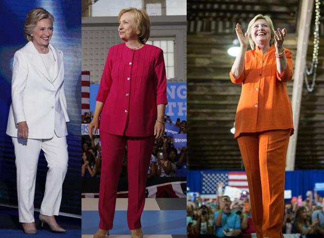 See Hillary Clinton's Colorful Pantsuits