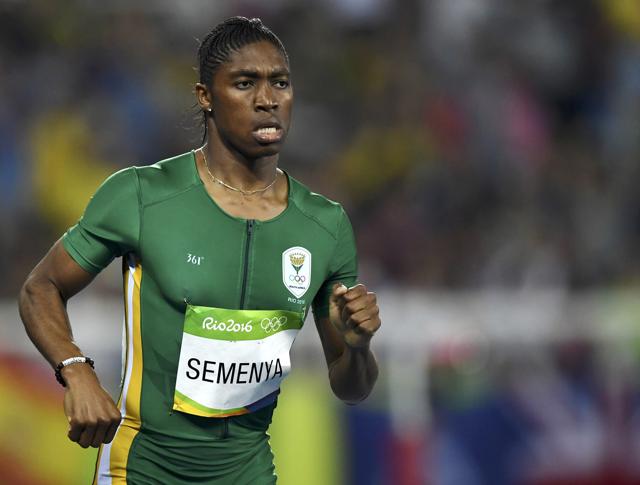 Caster Semenya ran a personal best time of 1:55.28 in the 800 metres final. (REUTERS) Caster Semenya ran a personal best time of 1:55.28 in the 800 metres final. (REUTERS)