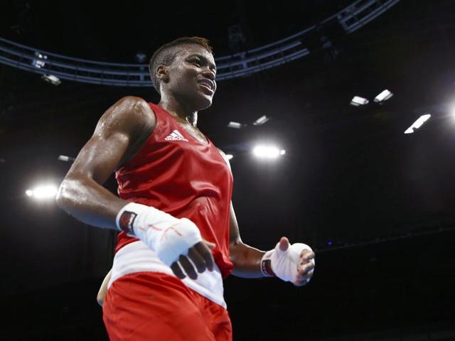 Nicola Adams won a unanimous points decision over France’s Sarah Ourahmoune in their flyweight final to add to the gold she won at London 2012. (REUTERS) Nicola Adams won a unanimous points decision over France’s Sarah Ourahmoune in their flyweight final to add to the gold she won at London 2012. (REUTERS)