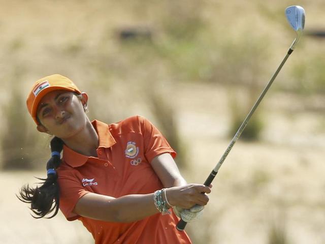 After a brilliant first two days, Aditi was blown away by the wind on the third when she shot 79.(REUTERS)