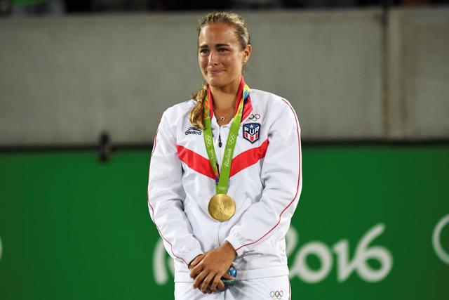 Monica Puig became Puerto Rico’s first ever Olympic gold medallist. (AFP) Monica Puig became Puerto Rico’s first ever Olympic gold medallist. (AFP)