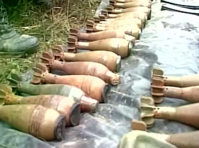 A militant hideout was busted in the forest area of north Kashmir.(ANI Photo)