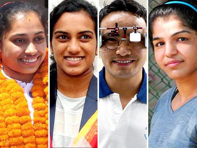 Sports ministry announced that Dipa Karmakar, PV Sindhu, Jitu Rai and Sakshi Malik will receive the prestigious Rajiv Gandhi Khel Ratna award.