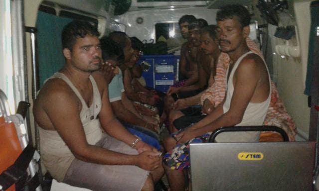 Another boat bearing fishermen reached the spot and the stranded fishermen were picked up safely. (Yogesh Chandekar) Another boat bearing fishermen reached the spot and the stranded fishermen were picked up safely. (Yogesh Chandekar)