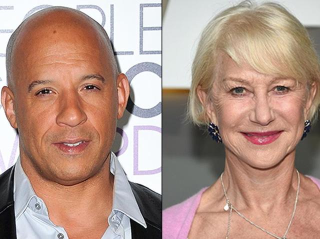 Actor Vin Diesel praised his new Fast & Furious co-star, veteran actress Helen Mirren, during a Facebook Live stream.(Twitter)