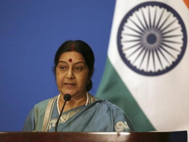 External affairs minister Sushma Swaraj is on a one-day visit to Myanmar.(Reuters file photo)