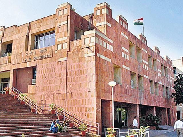 File photo of JNU administrative building. (Ajay Aggarwal/HT)
