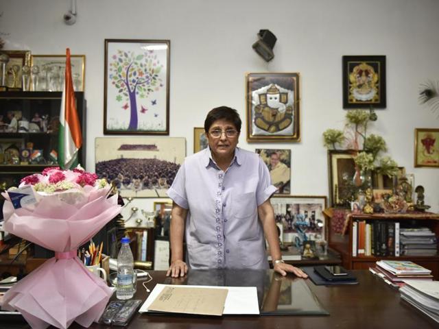 Lt Governor Kiran Bedi said she would quit if people don’t join hands to clean Puducherry. (Saumya Khandelwal/HT File Photo) Lt Governor Kiran Bedi said she would quit if people don’t join hands to clean Puducherry. (Saumya Khandelwal/HT File Photo)