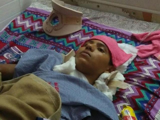 Sagar Rana had hit the pool’s bottom as he could not assess the depth due to cloudy water, at a district level swimming tournament held on a swimming pool at CRPF complex of Kadarpur village on August 11-12(HT Photo)