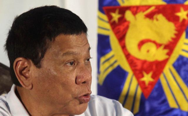 Philippine President Rodrigo Duterte speaks during a news conference in Davao city, southern Philippines. (Reuters) Philippine President Rodrigo Duterte speaks during a news conference in Davao city, southern Philippines. (Reuters)