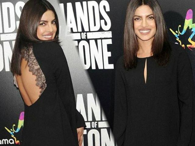 Priyanka Chopra stunned in a little black dress (LBD) as she arrived at the premiere of Hands Of Stone in New York City on Monday.