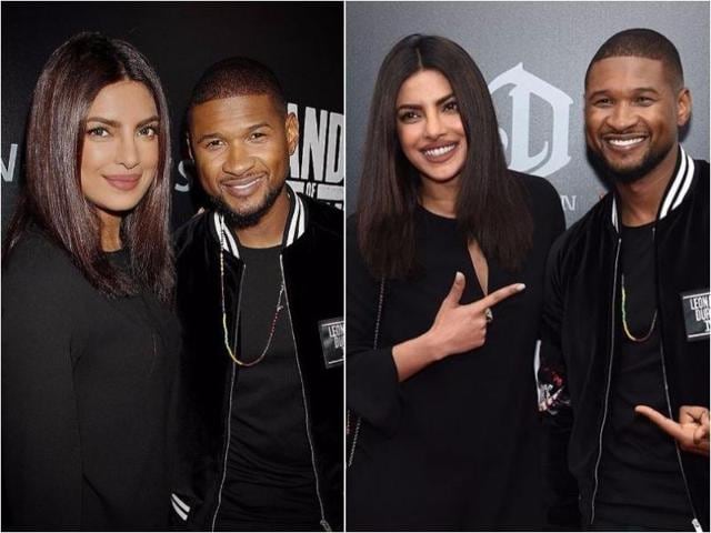 Priyanka had a big smile on her face as she pointed at the 37-year-old Yeah! hitmaker. (Instagram) Priyanka had a big smile on her face as she pointed at the 37-year-old Yeah! hitmaker. (Instagram)