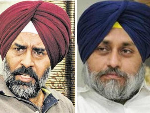 Pargat Singh and Sukhbir Badal (HT Photo) Pargat Singh and Sukhbir Badal (HT Photo)
