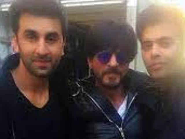 Shah Rukh Khan opn the sets of Ae Dil Hai Mushkil with Ranbir Kapoor and Karan Johar, Shah Rukh Khan opn the sets of Ae Dil Hai Mushkil with Ranbir Kapoor and Karan Johar,