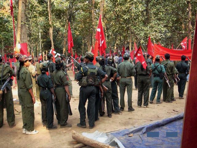 File picture of training in CPI(Maoist) camp. (HT Photo) File picture of training in CPI(Maoist) camp. (HT Photo)