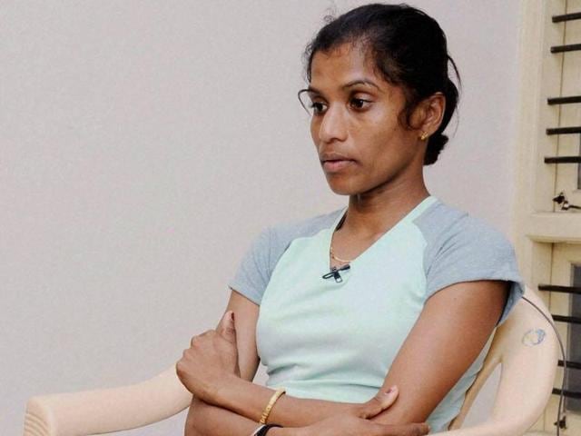 Marathon runner OP Jaisha at SAI office in Bengaluru on Monday.(PTI Photo)