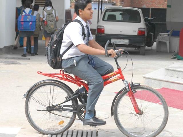 A student cycles to school. (Pic for representation) A student cycles to school. (Pic for representation)