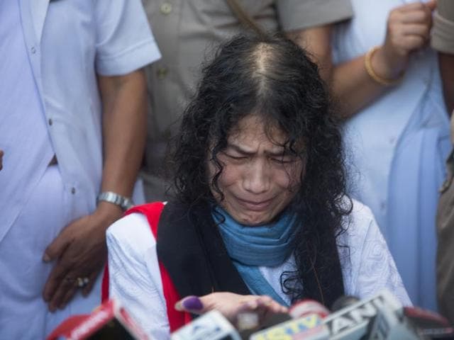Activist Irom Sharmila licks honey from her hand to break her fast in Imphal on August 9, 2016. (AP file photo) Activist Irom Sharmila licks honey from her hand to break her fast in Imphal on August 9, 2016. (AP file photo)