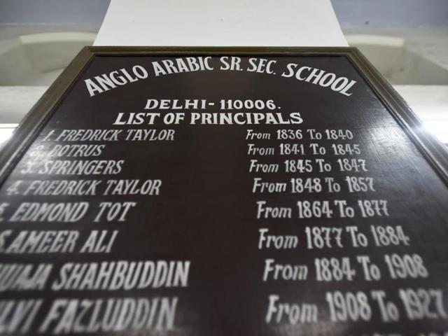 For many years, the Delhi College and Anglo Arabic School ran from the same building before Zakir Husain College branched out. (Ravi Choudhary/HT PHOTO) For many years, the Delhi College and Anglo Arabic School ran from the same building before Zakir Husain College branched out. (Ravi Choudhary/HT PHOTO)