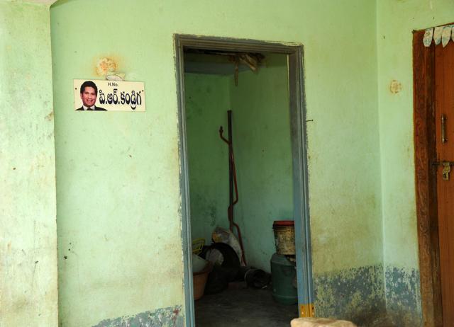 Homes in the village sport a name plate with Sachin’s picture. (HT Photo) Homes in the village sport a name plate with Sachin’s picture. (HT Photo)