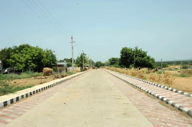 The wide, cemented roads with tiled pavements on both sides. (HT Photo) The wide, cemented roads with tiled pavements on both sides. (HT Photo)
