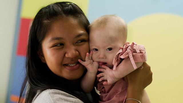 Thai surrogate mother Pattaramon Chanbua with her baby Gammy, born with Down Syndrome. (AFP) Thai surrogate mother Pattaramon Chanbua with her baby Gammy, born with Down Syndrome. (AFP)