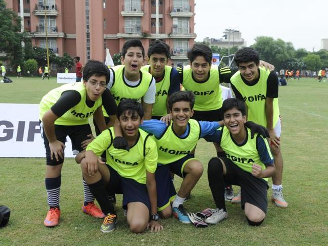 The team members said it is a huge responsibility to represent their locality at the biggest football tournament in Delhi-NCR.(Abhinav Saha/HT Photo)