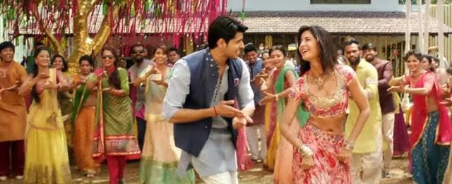 Katrina Kaif and Sidharth Malhotra in a still from Nachde Ne Saare, a song Baar Baar Dekho.