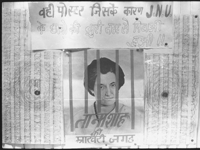 Echoes of the past: A photograph dated 17 April, 1978 that was part of the Revolt Pen Exhibition in New Delhi pillorying Indira Gandhi’s excesses during the Emergency. The reference is also to prison camps. Yudas is haunted by his memories of what he is compelled to do in the camps. (SN Sinha/Hindustan Times) Echoes of the past: A photograph dated 17 April, 1978 that was part of the Revolt Pen Exhibition in New Delhi pillorying Indira Gandhi’s excesses during the Emergency. The reference is also to prison camps. Yudas is haunted by his memories of what he is compelled to do in the camps. (SN Sinha/Hindustan Times)