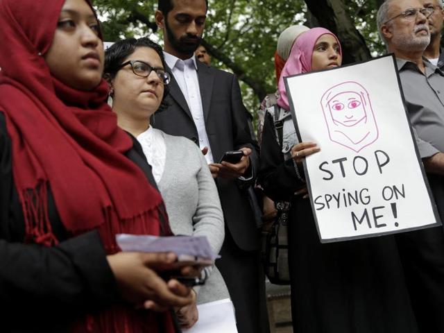 Muslim groups have long protested against the NYPD’s surveillance activities.(AP FILE) Muslim groups have long protested against the NYPD’s surveillance activities.(AP FILE)